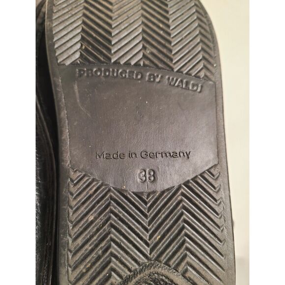 Finn Comfort Black Leather EU 38 US 7.5 Velcro Sandals Slip On Open Toe Shoes - Picture 8 of 8